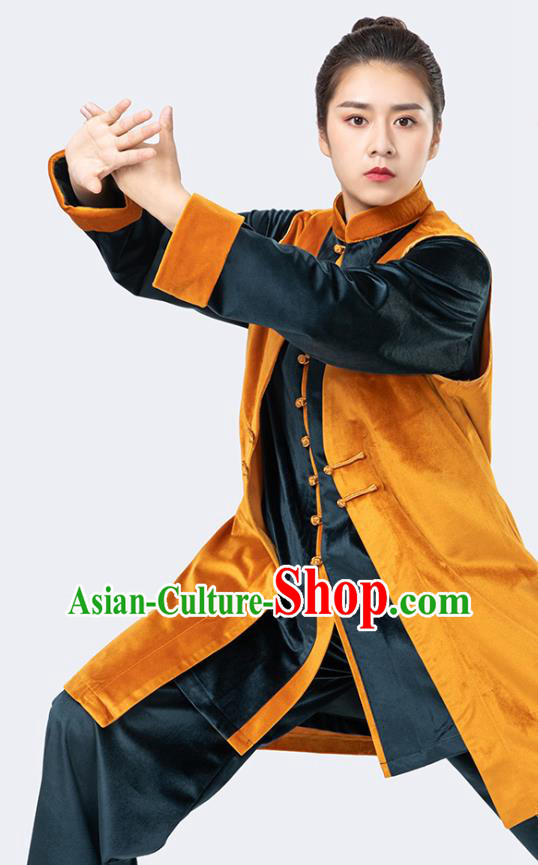 China Winter Woman Kong Fu Training Uniforms Traditional Martial Arts Competition Costumes