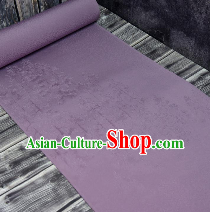 Asian Japan Classical Pattern Brocade Tapestry Traditional Japanese Kimono Violet Silk Fabric
