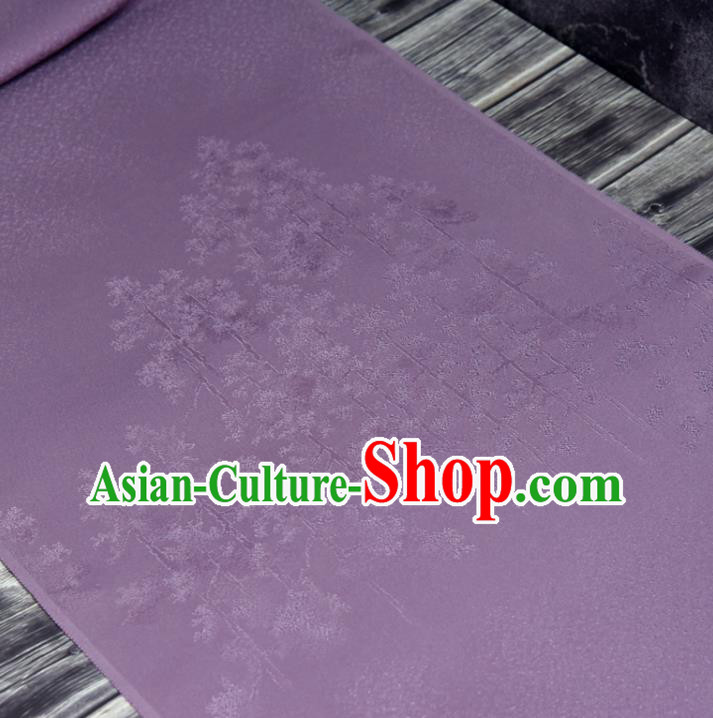 Asian Japan Classical Pattern Brocade Tapestry Traditional Japanese Kimono Violet Silk Fabric