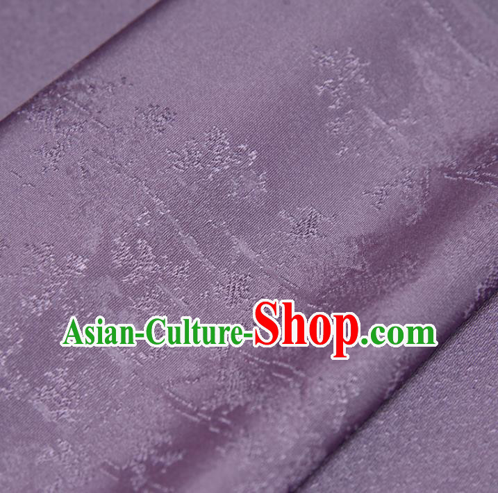 Asian Japan Classical Pattern Brocade Tapestry Traditional Japanese Kimono Violet Silk Fabric