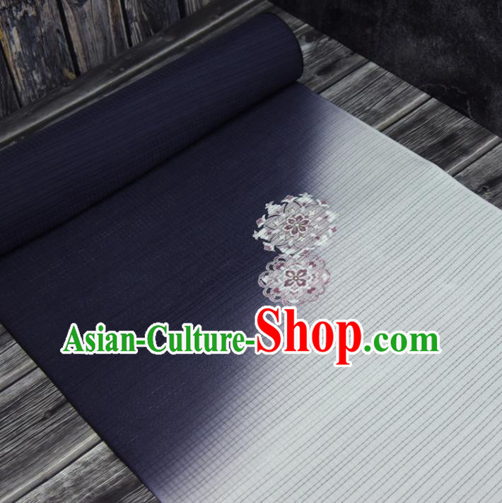 Traditional Japanese Kimono Purple Pure Silk Fabric Asian Japan Classical Baoxiang Pattern Brocade Tapestry