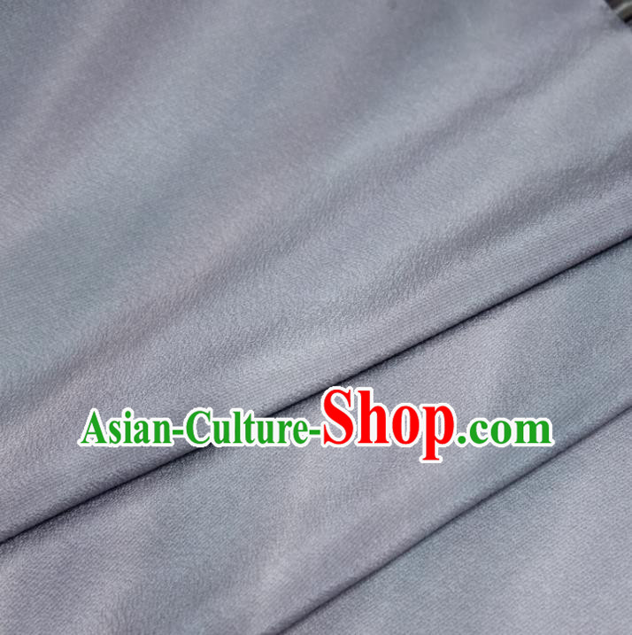 Traditional Asian Japan Classical Wafuku Grey Cloth Material Japanese Kimono Pure Silk Fabric