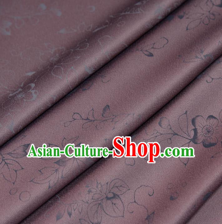 Asian Japan Iromuji Rust Red Brocade Tapestry Traditional Hanfu Qipao Dress Silk Fabric