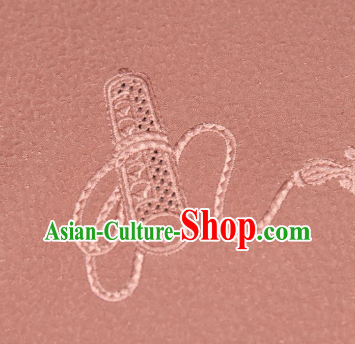 Traditional Japanese Pink Silk Fabric Asian Japan Kimono Classical Embroidered Pattern Brocade Material