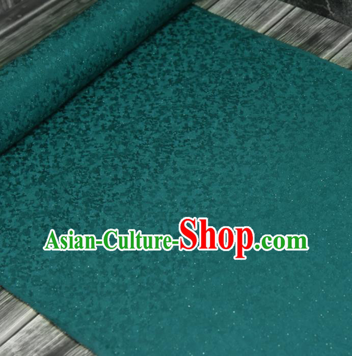 Asian Japan Yukata Kimono Brocade Tapestry Traditional Qipao Dress Deep Green Silk Fabric