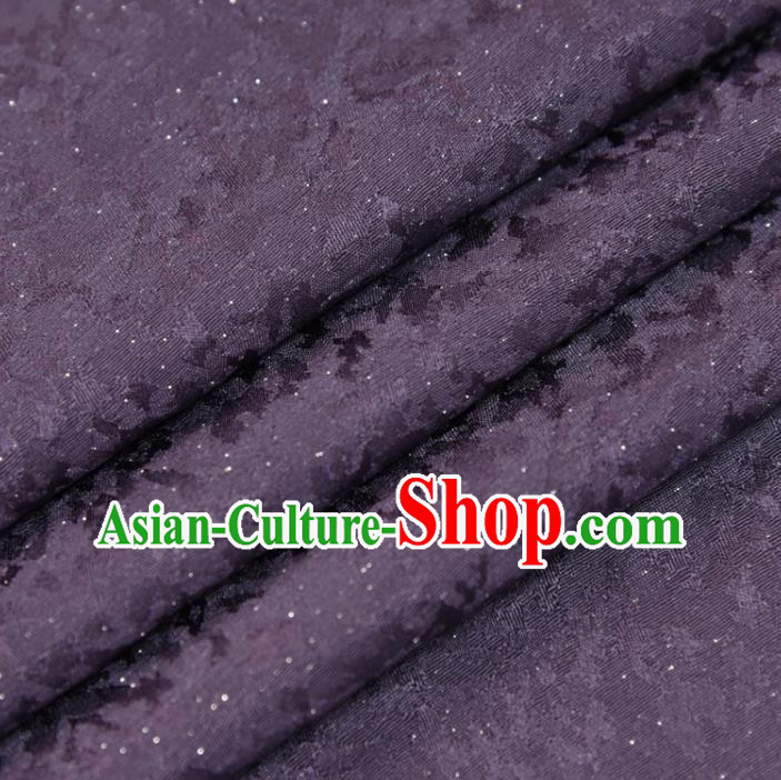 Asian Japan Classical Pattern Kimono Brocade Tapestry Traditional Qipao Dress Purple Silk Fabric