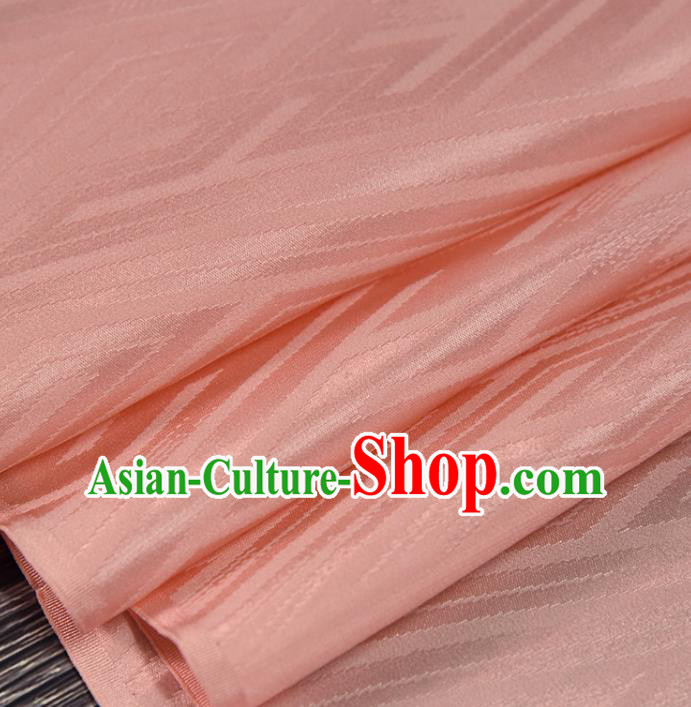 Asian Japan Classical Brocade Tapestry Traditional Tang Suit Pink Silk Fabric