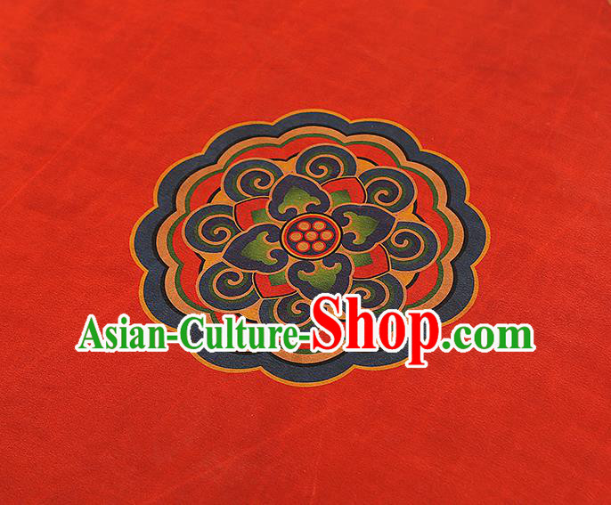 China Silk Fabric Traditional Red Brocade Asian Cheongsam Gambiered Guangdong Gauze