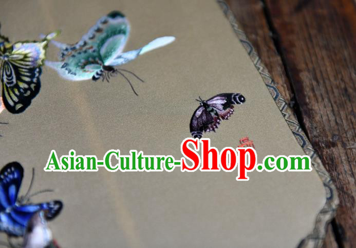 Chinese Handmade Butterfly Painting Palace Fan Traditional Silk Fan China Classical Dace Fan