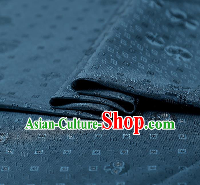 China Traditional Tang Suit Navy Brocade Drapery Classical Cheongsam Silk Fabric