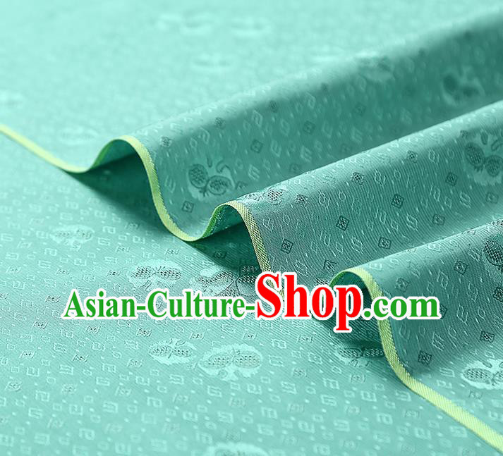 China Traditional Brocade Drapery Classical Cheongsam Green Silk Fabric