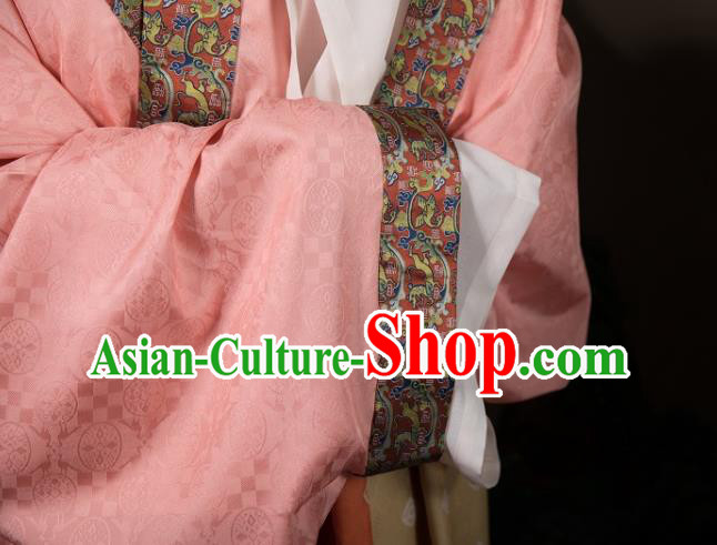 China Traditional Jin Dynasty Court Beauty Historical Costumes Ancient Imperial Consort Hanfu Dress Clothing