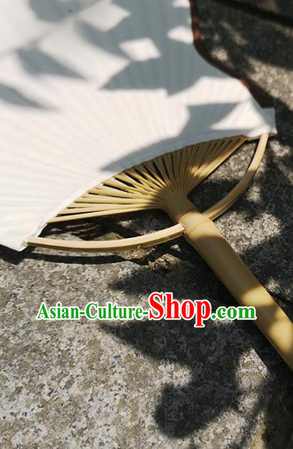 Asian China Paper Fan Handmade Bamboo Fans Classical Dance Palm Leaf Fan