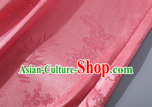 Asian Chinese Classical Pink Silk Cheongsam Traditional Slant Opening Qipao Dress National Woman Clothing