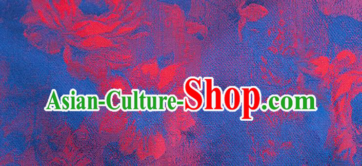 Asian Chinese Classical Silk Cheongsam Costume Traditional Noble Mistress Purple Brocade Qipao Dress