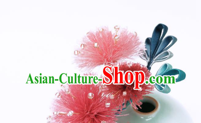 Chinese Traditional Song Dynasty Hanfu Hair Accessories Handmade Ancient Princess Albizia Flower Hairpin
