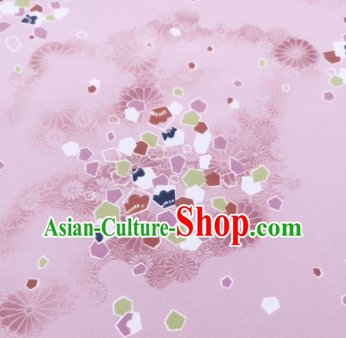 Japan Dress Brocade Japanese Kimono Lilac Silk Fabric Asian Traditional Cloth Drapery