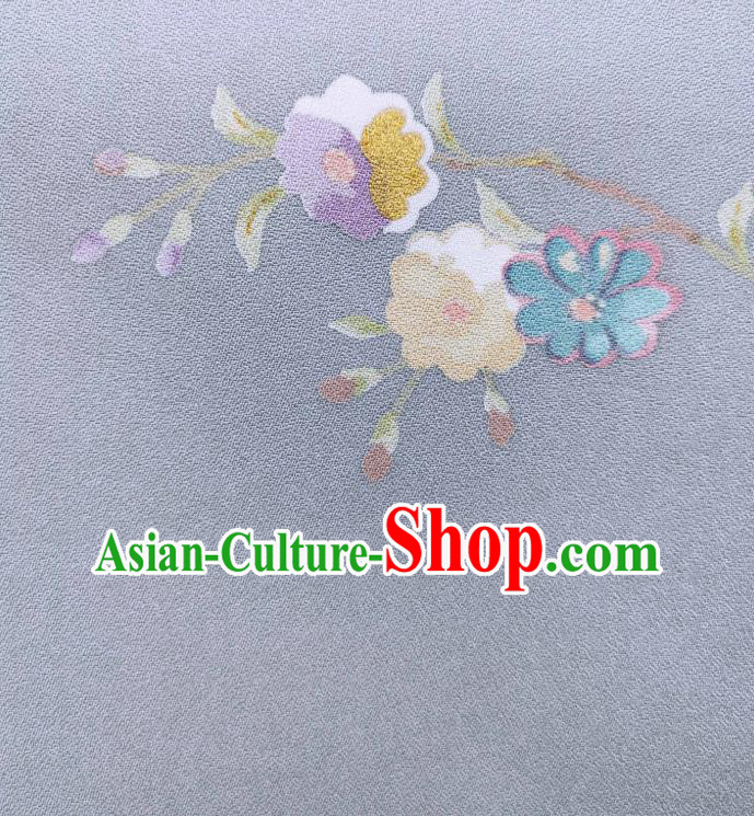 Asian Japan Classical Primrose Pattern Brocade Traditional Silk Fabric Japanese Kimono Cloth Drapery