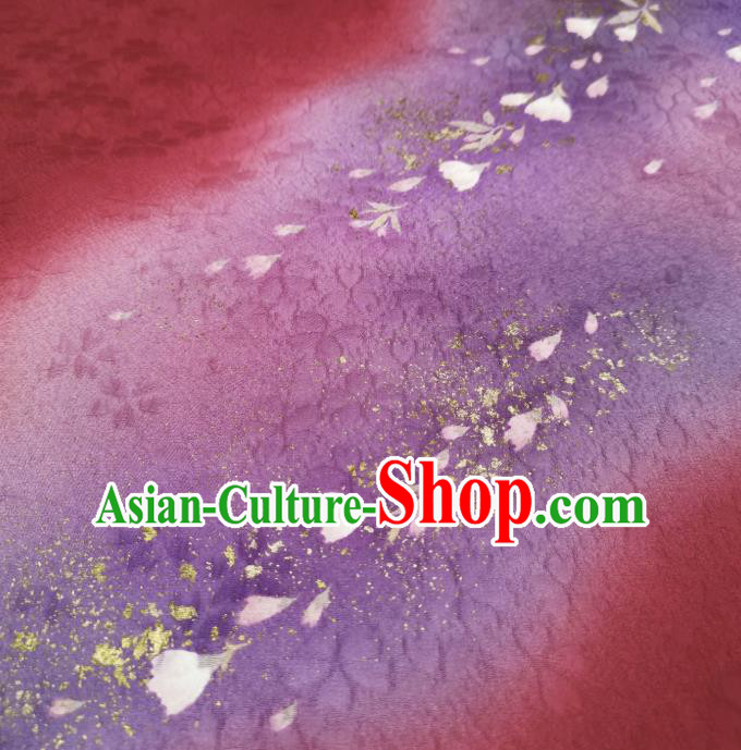 Asian Japan Red Silk Fabric Japanese Tsukesage Kimino Silk Drapery