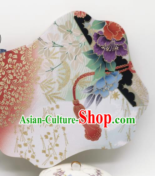 China Hand Painting Peony Palace Fan Traditional Cultural Dance Silk Fan Classical Hanfu Fans