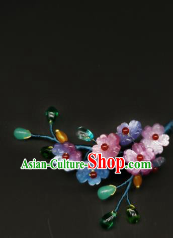 Chinese Traditional Ming Dynasty Hanfu Hairpin Handmade Ancient Princess Plum Blossom Hair Stick