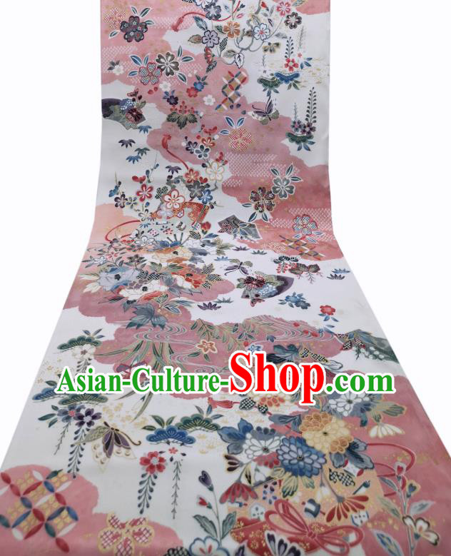 Asian Japan Classical Kimono Silk Fabric Traditional Japanese Yukata Belt Brocade Tapestry