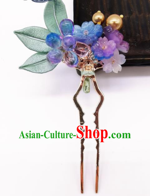 Chinese Handmade Ancient Princess Sakura Hairpin Traditional Flowers Hair Stick Hanfu Hair Accessories