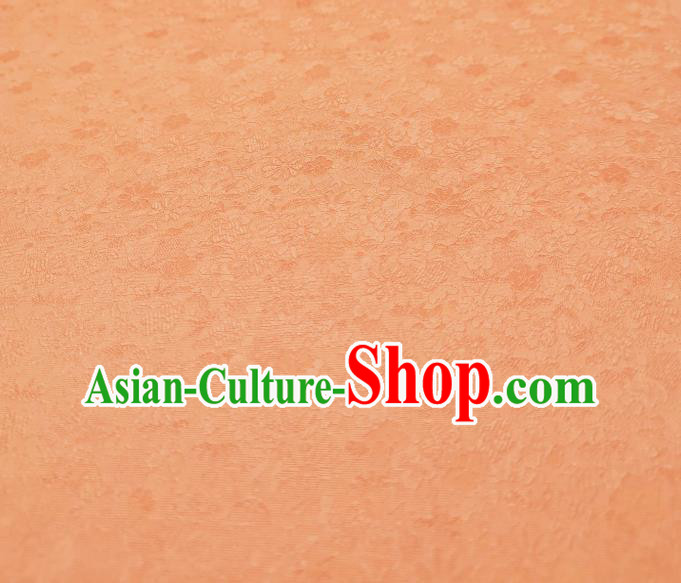 Asian Japan Brocade Classical Iromuji Kimono Orange Silk Fabric Traditional Japanese Damask Tapestry