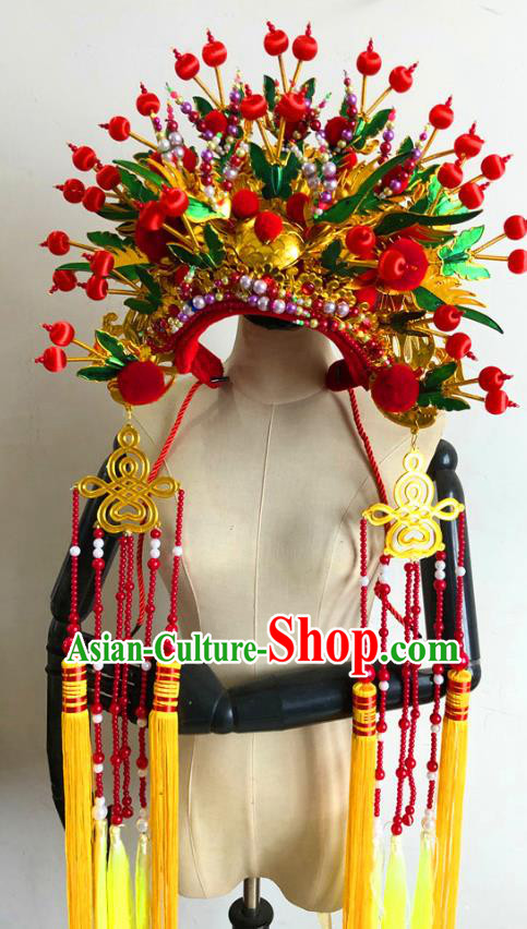 China Traditional Beijing Opera Headdress Handmade Phoenix Coronet Peking Opera Hat