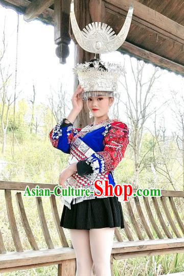 Chinese Guizhou Ethnic Stage Performance Costumes Traditional Miao National Minority Woman Clothing