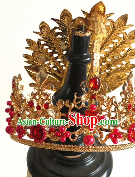 China Traditional Wedding Bride Hair Accessories Handmade Peking Opera Diva Golden Phoenix Hairpin