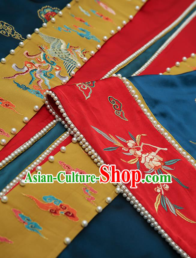 China Ancient Imperial Empress Embroidered Costumes Traditional Song Dynasty Wedding Replica Clothing Full Set