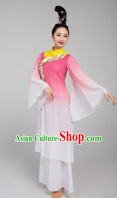 China Stage Performance Clothing Classical Dance Costume Traditional Fan Dance Pink Dress Outfits