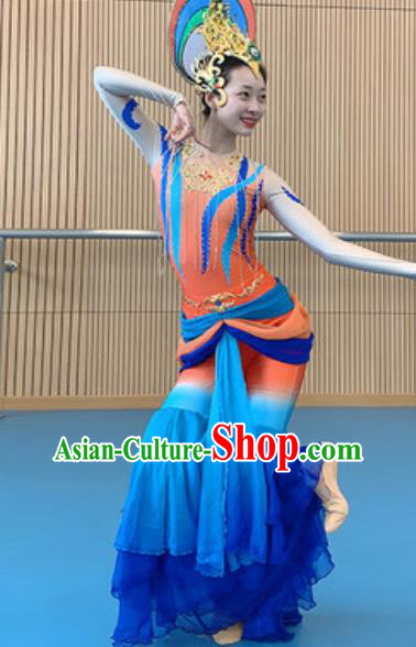 China Dunhuang Flying Apsaras Dance Costume Classical Dance Stage Performance Outfits