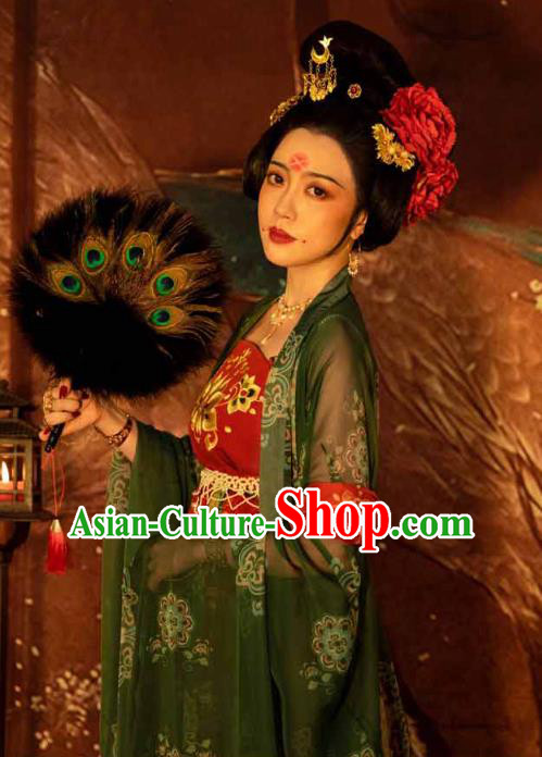 Traditional China Tang Dynasty Princess Gaoyang Replica Costumes Ancient Court Woman Hanfu Dress Clothing