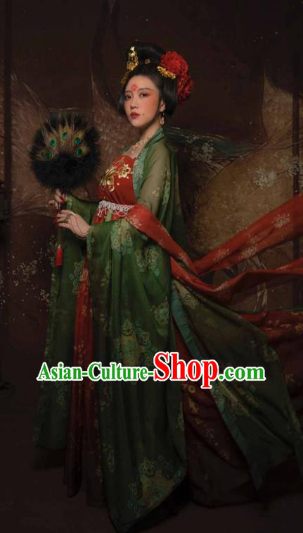 Traditional China Tang Dynasty Princess Gaoyang Replica Costumes Ancient Court Woman Hanfu Dress Clothing