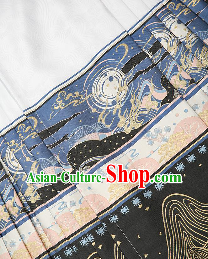 China Traditional Ming Dynasty Princess Hanfu Clothing Ancient Nobility Beauty Embroidered Costumes Full Set