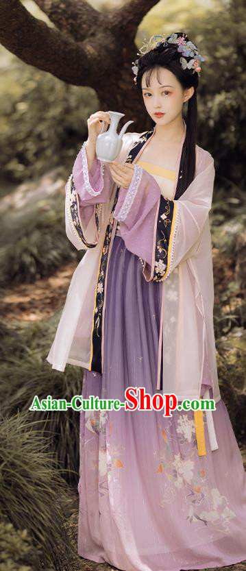 China Ancient Court Lady Hanfu Clothing Traditional Song Dynasty Historical Costumes
