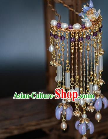 Chinese Traditional Song Dynasty Hanfu Hair Accessories Hairpin Ancient Palace Princess Tassel Hair Stick