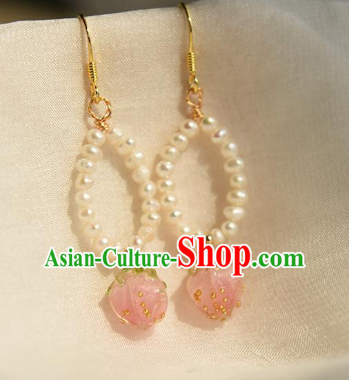 China Handmade Classical Earrings Jewelry Traditional Cheongsam Pearls Ear Accessories