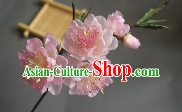 Chinese Classical Cheongsam Hairpin Handmade Hair Accessories Traditional Hanfu Peach Blossom Hair Stick
