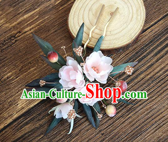 Chinese Traditional Cheongsam Hair Stick Handmade Ancient Princess Jasmine Flower Hairpin