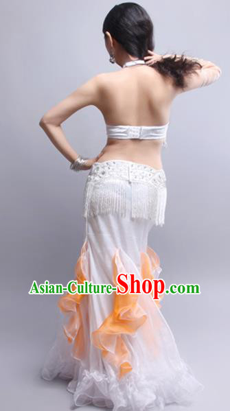 Asian Indian Raks Sharki Oriental Dance Sexy Clothing Traditional India Belly Dance Performance White Outfits