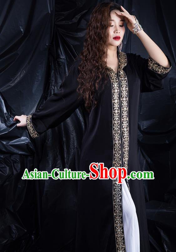India Belly Dance Clothing Asian Oriental Dance Black Cape