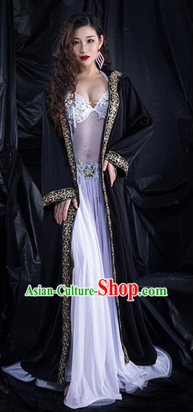 India Belly Dance Clothing Asian Oriental Dance Black Cape