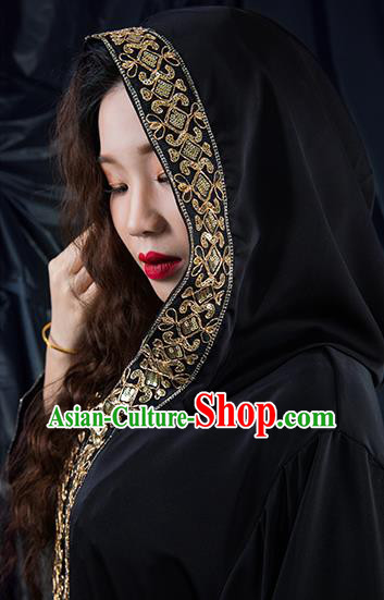 India Belly Dance Clothing Asian Oriental Dance Black Cape