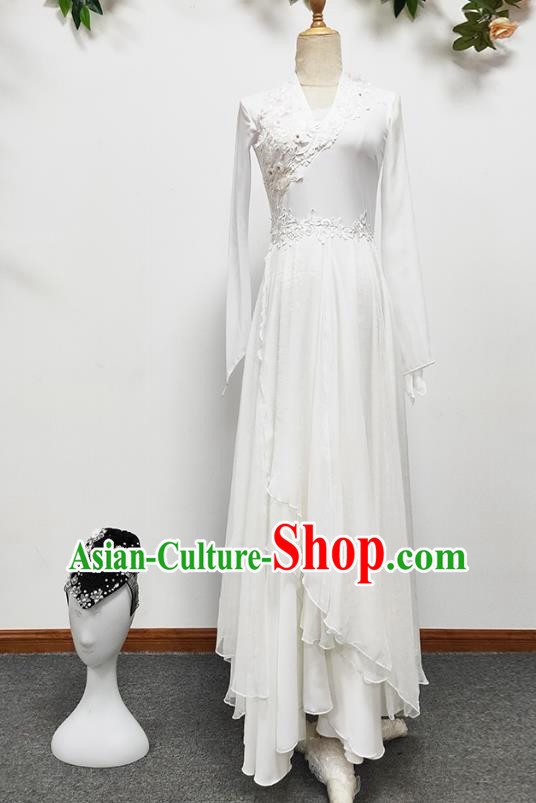 Chinese Classical Dance Performance White Dress Group Dance Beauty Dance Clothing