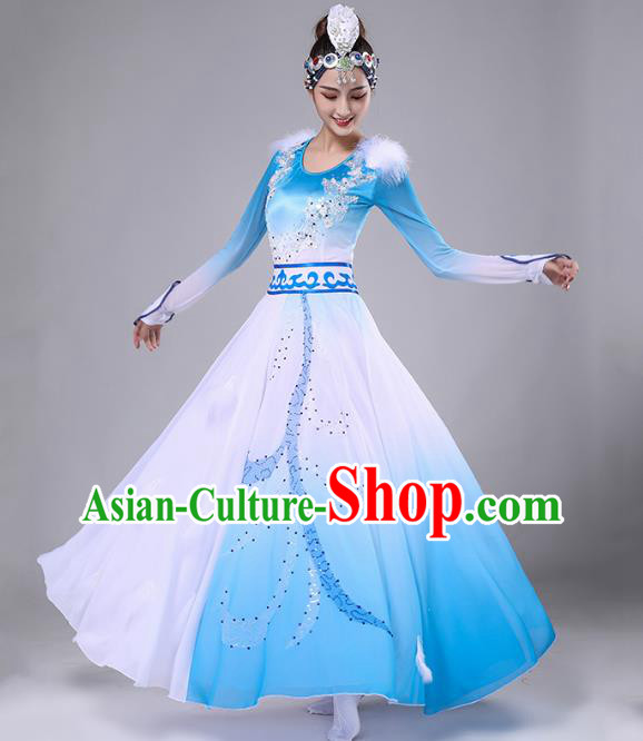 Chinese Traditional Mongolian Nationality Dance Dress Mongol Ethnic Female Performance Clothing