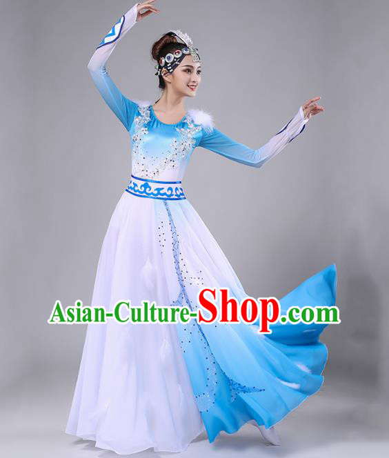 Chinese Traditional Mongolian Nationality Dance Dress Mongol Ethnic Female Performance Clothing