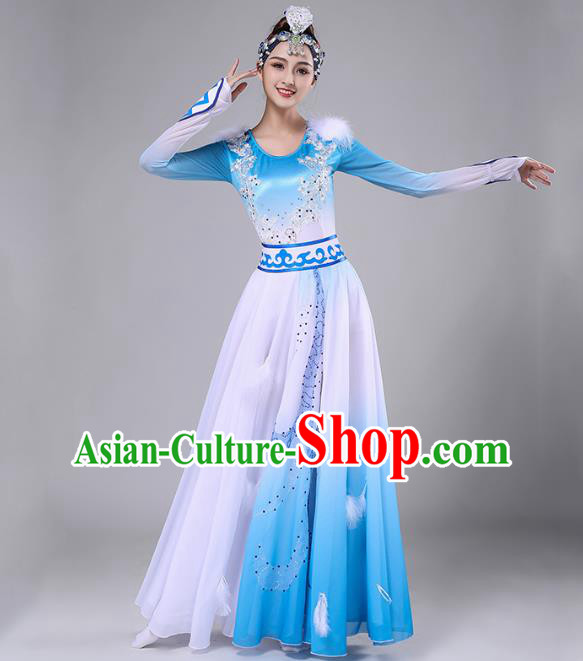 Chinese Traditional Mongolian Nationality Dance Dress Mongol Ethnic Female Performance Clothing